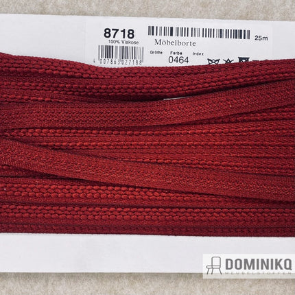 Afwerkband - Sierband 8718-0464 - Robijn rood 400cm (maatwerk)
